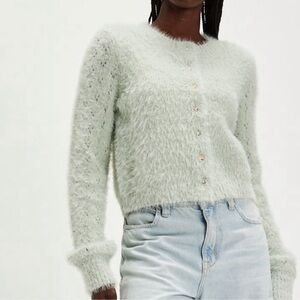 Free People Celeste Cardigan in Seafoam